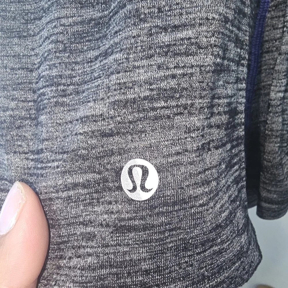 Lululemon Tank Top Womens 6 Heathered Black Purple Athletic Racerback Yoga